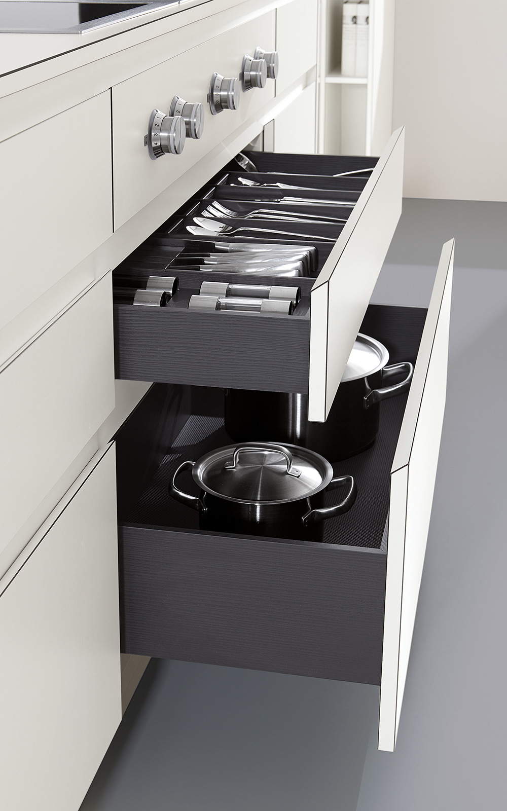 allmilmoe kitchens detail linea smart drawers